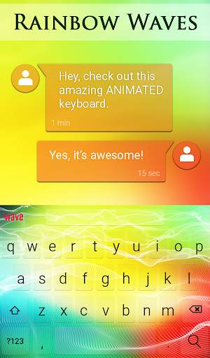 Rainbow Waves Keyboard   Live  screenshot 3