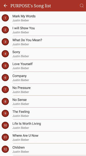 All Justin Bieber Songs Lyrics screenshot 2