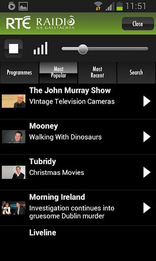 RTÉ Radio Player screenshot 5