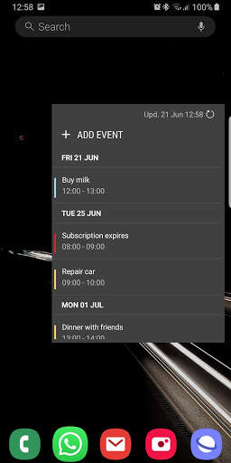 Calendar Events Widget & Edge Panel screenshot 1