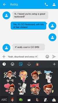 Peabody And Sherman GO Keyboard Sticker 5 تصوير الشاشة