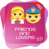 Friends and lovers icon