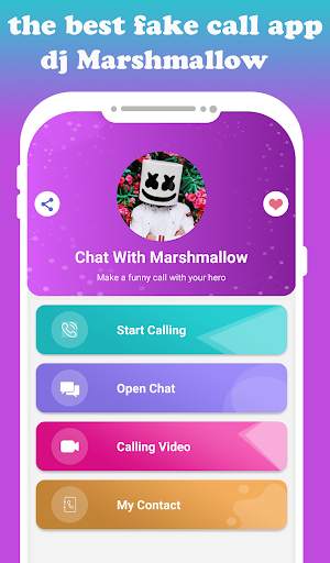 fake call and chat live from Marshmello Prank screenshot 1