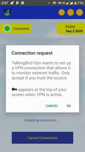 Talking Bird Vpn screenshot 4