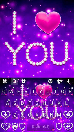 Diamond Purple Love Keyboard B screenshot 5