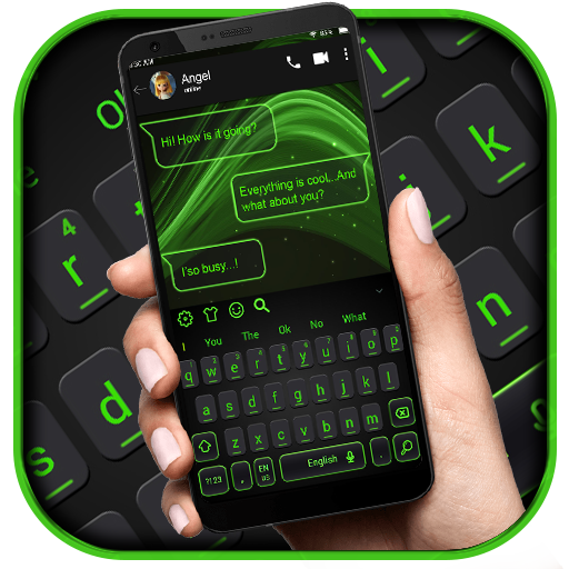 SMS Green Glow Keyboard Theme icon