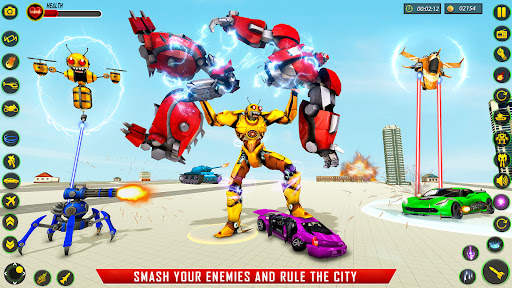 Bee Robot Car Transform Games screenshot 6
