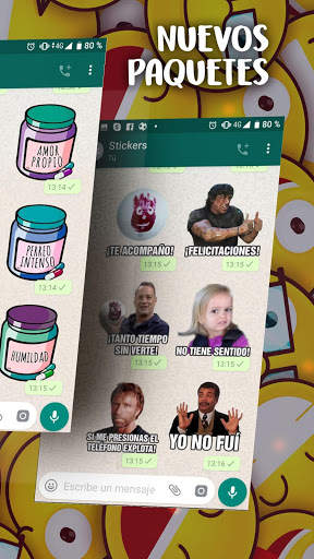 Stickers graciosos con frases para WhatsApp screenshot 3