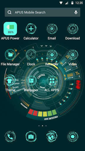 Cool Technology APUS Launcher theme screenshot 2