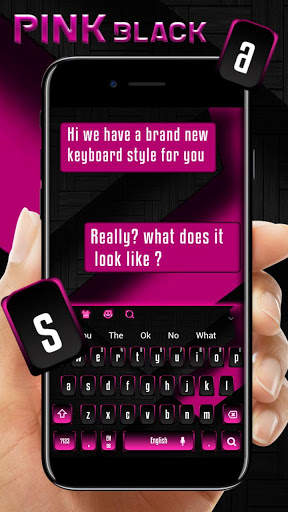 Classic Pink and Black Keyboard screenshot 1