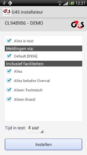 G4S installateur app screenshot 2