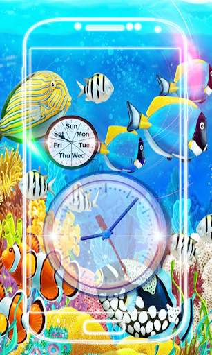Aquarium Clock live wallpaper screenshot 1