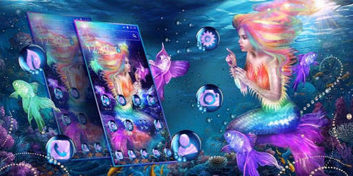 Blue Sea Mermaid Theme screenshot 4