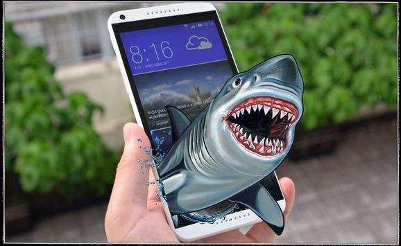 Shark Hunting On Screen Hungry Shark Attack Joke screenshot 1