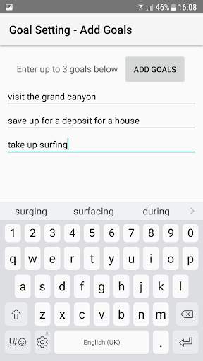 Simple Goal Setting App скриншот 3