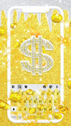 ثيم لوحة المفاتيح Golden Dollar Sign 1 تصوير الشاشة