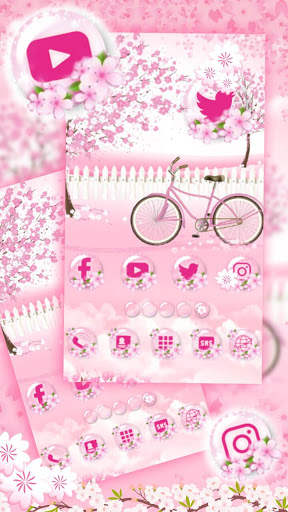 Sakura, Bicycle, Love Themes & Live Wallpapers screenshot 3