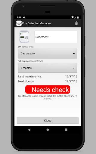 Fire Detector maintenance Manager screenshot 3