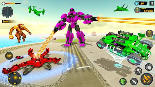permainan kereta robot screenshot 1
