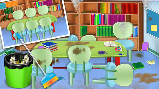Baby Girl School Cleaning - Keep your school Clean screenshot 1