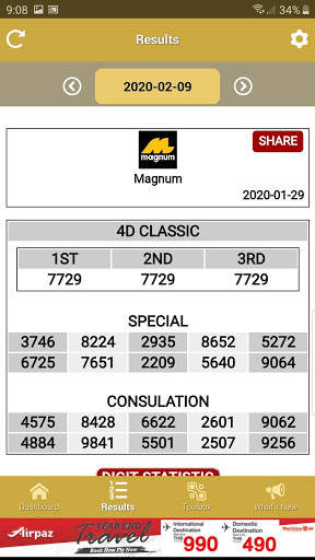 4D Live Results screenshot 2