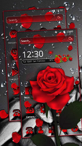 Crimson red Flower Theme screenshot 3
