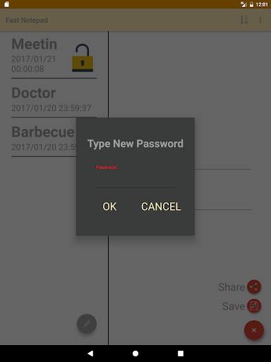 Fast Notepad With Lock 8 تصوير الشاشة