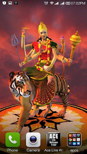3D Durga Live Wallpaper स्क्रीनशॉट 1