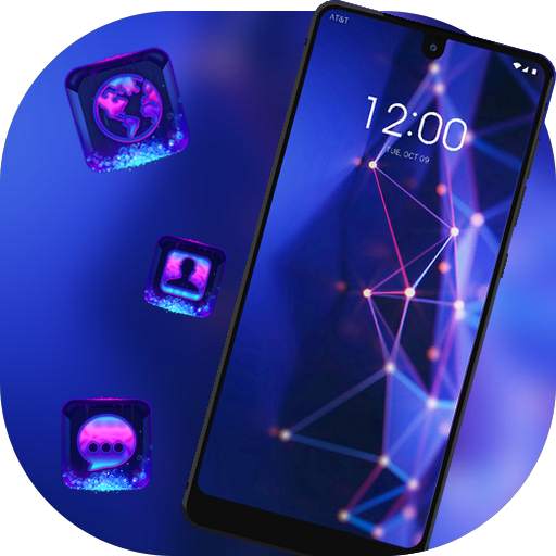 Colorful theme Blue abstract dot line surface 2.0.50