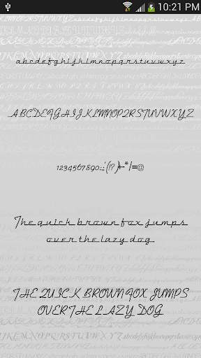 Script Fonts for Android 1 تصوير الشاشة