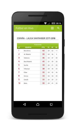 Live Spanish Soccer screenshot 1