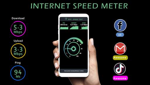 Internet speed meter 2020: wifi 4g, 5g Speed Test screenshot 1
