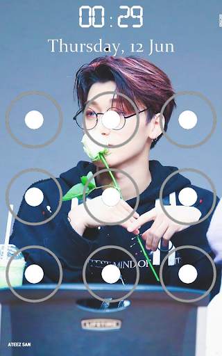 San Ateez Pattern Lock Screen screenshot 2