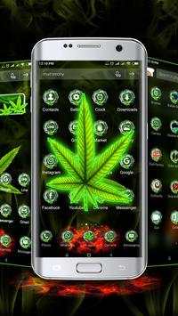 3D Green Smoke Weed Launcher Theme screenshot 4