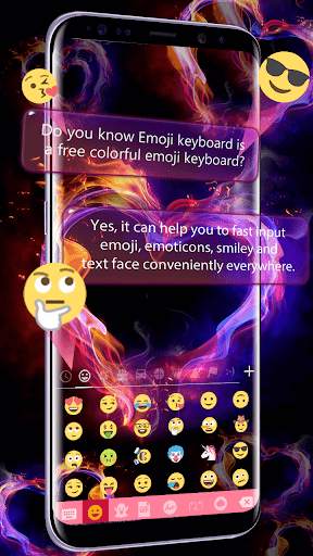 Smoke Heart Emoji Keyboard Wallpaper screenshot 2
