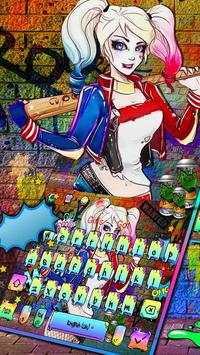 Joker Girl Keyboard Theme screenshot 1