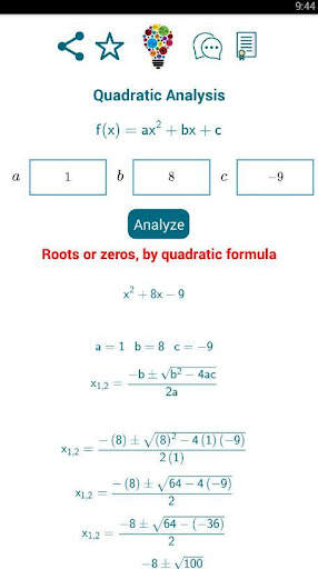 Quadratic Analysis screenshot 7