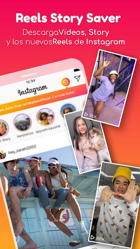 Descargar videos de instagram - Reels Story Saver screenshot 1