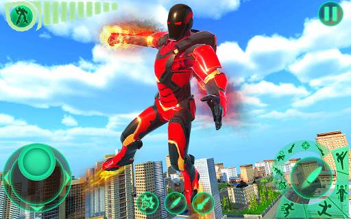 Transform Robot Flying Hero: Fire Hero Robot Games screenshot 10