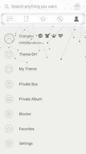 GO SMS PRO SIMPLE LINE THEME screenshot 5