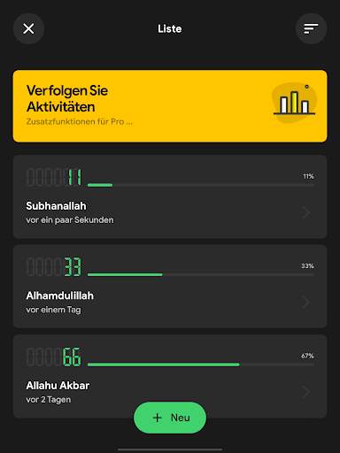 Tasbih Zähler Pro: Zikir App screenshot 14
