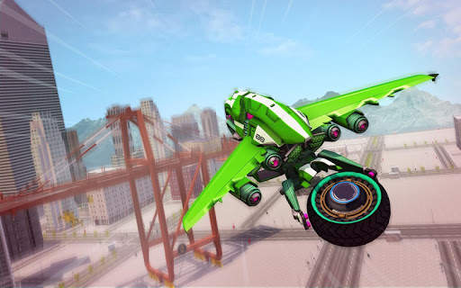 Light Flying Bike Taxi Driving Stunts screenshot 1
