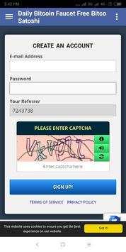 Daily Bitcoin Faucet FreeBitco Satoshi 2 تصوير الشاشة