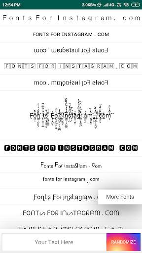 Best Fonts For Instagram - Stylish Text Fonts FREE screenshot 1