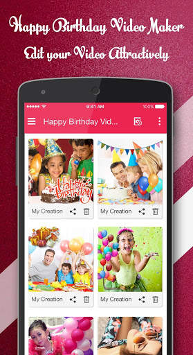 Happy Birthday Video Maker With Music screenshot 1