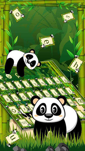 Cute Bamboo Panda Keyboard screenshot 1