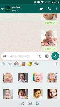 Cute Baby Sticker for WhatsApp Free -WAStickerApps 3 تصوير الشاشة