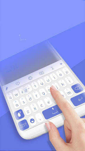 Blue&White Keyboard Theme screenshot 4