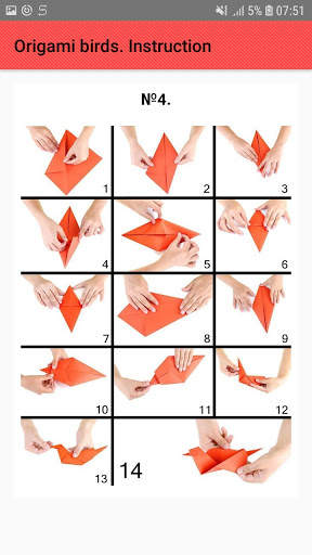 Origami birds. Schemes, instructions स्क्रीनशॉट 5