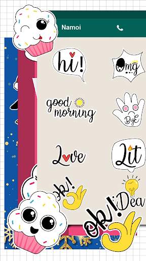 Cute Word Doodle Emoji Stickers 3 تصوير الشاشة